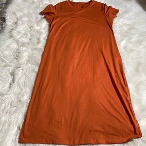 48 inch” SHEIN pumpkin color dress